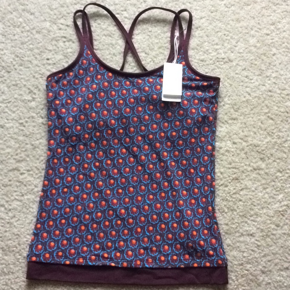 Tory Burch CROSS-BACK SHELF-BRA TANK S